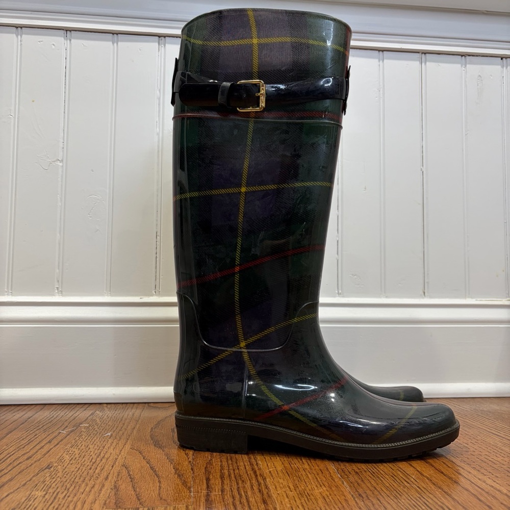 LRL Rossalyn II Women's Plaid Rain Boots - Picture 2 of 10